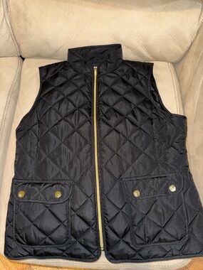 St. John's Bay Black Quilted Lined Jacket - Interior Label Visible